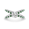 Load image into Gallery viewer, cross-band-round-cut-engagment-ring-with-emerald-white-gold-FD9890RORGEMGR-NL-WG_e7437b6f-05ea-4467-92ca-bd62d6a66a7f.jpg?v=1760525945