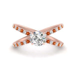 Load image into Gallery viewer, cross-band-round-cut-engagment-ring-with-orange-sapphire-rose-gold-FD9890RORGSAOR-NL-RG_73f87919-8bf5-437b-bb4e-cd92adf8982d.jpg?v=1760525945