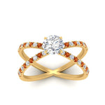 Load image into Gallery viewer, cross-band-round-cut-engagment-ring-with-orange-sapphire-yellow-gold-FD9890RORGSAORANGLE5-NL-YG_31af8dfe-c283-4118-9fb4-5f0511c57df5.jpg?v=1760525946