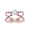 Load image into Gallery viewer, cross-band-round-cut-engagment-ring-with-pink-sapphire-rose-gold-FD9890RORGSADRPIANGLE5-NL-RG_16147d68-cae8-4917-98f7-b9fcfeea906b.jpg?v=1760525945
