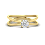 Load image into Gallery viewer, crossover-cushion-cut-solitaire-diamond-ring-in-yellow-gold-fdenr1008cusleep-nl-yg