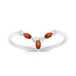 Load image into Gallery viewer, crown-marquise-orange-sapphire-and-round-diamond-band-in-FD9612BGSAOR-NL-WG