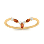 Load image into Gallery viewer, crown-marquise-orange-sapphire-and-round-diamond-band-in-FD9612BGSAOR-NL-YG