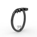 Load image into Gallery viewer, crown-v-stacking-diamond-wedding-band-in-black-gold-FD11456B-NL-BG