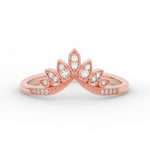 Load image into Gallery viewer, crown-v-stacking-diamond-wedding-band-in-rose-gold-FD11456B-NL-RG