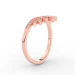 Load image into Gallery viewer, crown-v-stacking-diamond-wedding-band-in-rose-gold-FD11456B-NL-RG