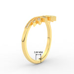 Load image into Gallery viewer, crown-v-stacking-diamond-wedding-band-in-yellow-gold-FD11456B-NL-YG
