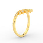Load image into Gallery viewer, crown-v-stacking-diamond-wedding-band-in-yellow-gold-FD11456B-NL-YG