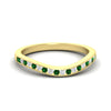 Load image into Gallery viewer, curved-channel-emerald-women-matching-band-in-yellow-gold-fdens2255bgemgrsleep-nl-yg-ws2.jpg