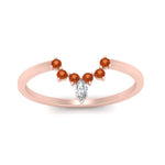 Load image into Gallery viewer, curved-crown-orange-sapphire-wedding-band-in-rose-gold-FD1046BGSAORANGLE5-NL-RG.jpg?v=1766983852