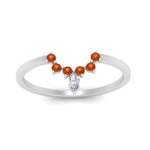 Load image into Gallery viewer, curved-crown-orange-sapphire-wedding-band-in-white-gold-FD1046BGSAORANGLE5-NL-WG.jpg?v=1766983852
