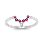 Load image into Gallery viewer, curved-crown-pink-sapphire-wedding-band-in-white-gold-FD1046BGSADRPIANGLE5-NL-WG.jpg?v=1766983852