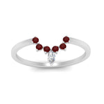 Load image into Gallery viewer, curved-crown-ruby-wedding-band-in-white-gold-FD1046BGRUDRANGLE5-NL-WG.jpg?v=1766983852