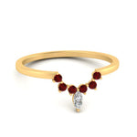 Load image into Gallery viewer, curved-crown-ruby-wedding-band-in-yellow-gold-FD1046BGRUDR-NL-YG.jpg?v=1766983852