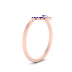 Load image into Gallery viewer, curved-crown-sapphire-wedding-band-in-rose-gold-FD1046BGSABLANGLE2-NL-RG.jpg?v=1766983852