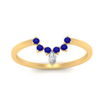 Load image into Gallery viewer, curved-crown-sapphire-wedding-band-in-yellow-gold-FD1046BGSABLANGLE5-NL-YG.jpg?v=1766983852
