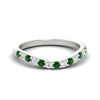 Load image into Gallery viewer, curved-emerald-wedding-ring-for-women-in-white-gold-fdens2255bgemgrsleep-nl-wg-ws1.jpg