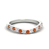 Load image into Gallery viewer, curved-orange-sapphire-wedding-ring-for-women-in-white-gold-fdens2255bgsaorsleep-nl-wg-ws1.jpg