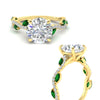 Load image into Gallery viewer, curved-vine-scalloped-round-cut-emerald-engagement-ring-in-yellow-gold-fdenr11656rogemgrangle3-nl-yg.jpg?v=1770355384