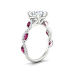 Load image into Gallery viewer, curved-vine-scalloped-round-cut-pink-sapphire-engagement-ring-in-white-gold-fdenr11656rogsadrpiangle2-nl-wg.jpg?v=1770355384