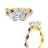 Load image into Gallery viewer, curved-vine-scalloped-round-cut-pink-sapphire-engagement-ring-in-yellow-gold-fdenr11656rogsadrpiangle3-nl-yg.jpg?v=1770355384