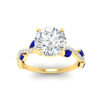 Load image into Gallery viewer, curved-vine-scalloped-round-cut-sapphire-engagement-ring-in-yellow-gold-fdenr11656rogsablangle5-nl-yg.jpg?v=1770355384