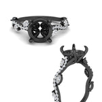 Load image into Gallery viewer, curved-vine-scalloped-semi-mount-engagement-ring-in-black-gold-fdenr11656rosmangle3-nl-bg.jpg?v=1770366105