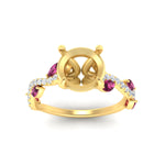 Load image into Gallery viewer, curved-vine-scalloped-semi-mount-pink-sapphire-engagement-ring-in-yellow-gold-fdenr11656rosmgsadrpiangle5-nl-yg.jpg?v=1770366105