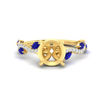 Load image into Gallery viewer, curved-vine-scalloped-semi-mount-sapphire-engagement-ring-in-yellow-gold-fdenr11656rosmgsablsleep-nl-yg.jpg?v=1770366105