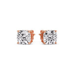 Load image into Gallery viewer, Cushion Diamond Basket Stud Earring