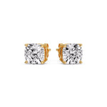 Load image into Gallery viewer, Cushion Diamond Basket Stud Earring