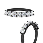 Load image into Gallery viewer, cushion-cut-7-stone-2-carat-diamond-wedding-band-in-black-gold-fdwb9497cuangle3-2.00ct-nl-bg?v=1773313350