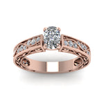 Load image into Gallery viewer, cushion-cut-antique-filigree-diamond-ring-in-14K-rose-gold-FDENS3543CURANGLE5-NL-RG_437cb23f-60d5-43ad-8055-4d62075fbaae