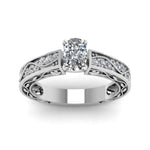 Load image into Gallery viewer, cushion-cut-antique-filigree-diamond-ring-in-14K-white-gold-FDENS3543CURANGLE5-NL-WG_624b00b0-204c-4ddd-92eb-ec132b3572b5