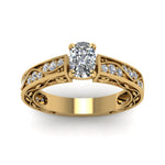 Load image into Gallery viewer, cushion-cut-antique-filigree-diamond-ring-in-14K-yellow-gold-FDENS3543CURANGLE5-NL-YG_81548074-1afa-4d9d-b453-8e9f8f3ef3c8