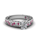 Load image into Gallery viewer, cushion-cut-antique-filigree-diamond-ring-with-pink-sapphire-in-14K-white-gold-FDENS3543CURGSADRPI-NL-WG_513f066e-111e-4f71-bf90-71e8dae47973