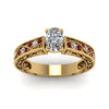 Load image into Gallery viewer, cushion-cut-antique-filigree-diamond-ring-with-ruby-in-14K-yellow-gold-FDENS3543CURGRUDRANGLE5-NL-YG_bb92594a-aaaa-44f5-bc91-f63e6a46ac16