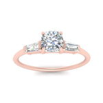 Load image into Gallery viewer, cushion-cut-bar-baguette-3-stone-diamond-engagement-ring-in-FDENS100CUR-NL-RG
