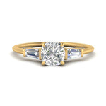 Load image into Gallery viewer, cushion-cut-bar-baguette-3-stone-diamond-engagement-ring-in-FDENS100CUR-NL-YG