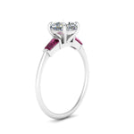 Load image into Gallery viewer, cushion-cut-bar-baguette-3-stone-pink-sapphire-engagement-ring-in-FDENS100CURGSADRPI-NL-WG