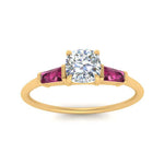 Load image into Gallery viewer, cushion-cut-bar-baguette-3-stone-pink-sapphire-engagement-ring-in-FDENS100CURGSADRPI-NL-YG