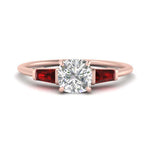 Load image into Gallery viewer, cushion-cut-bar-baguette-3-stone-ruby-engagement-ring-in-FDENS100CURGRUDR-NL-RG