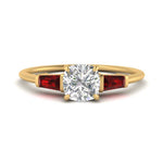 Load image into Gallery viewer, cushion-cut-bar-baguette-3-stone-ruby-engagement-ring-in-FDENS100CURGRUDR-NL-YG