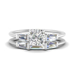 Load image into Gallery viewer, cushion-cut-bar-set-diamond-ring-with-matching-3-baguette-wedding-band-in-white-gold-FDENS100CU-NL-WG