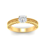 Load image into Gallery viewer, cushion-cut-celtic-engraved-solitaire-ring-in-yellow-gold-fdenr8544curangle5-nl-yg