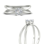 Load image into Gallery viewer, cushion-cut-crossover-solitaire-ring-for-proposal-in-platinum-fdenr1008cuangle3-nl-wg