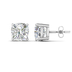 Load image into Gallery viewer, Cushion Diamond Basket Stud Earring