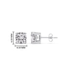 Load image into Gallery viewer, Cushion Diamond Basket Stud Earring