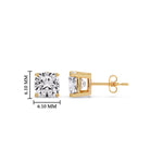 Load image into Gallery viewer, Cushion Diamond Basket Stud Earring