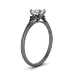 Load image into Gallery viewer, cushion-cut-diamond-celtic-solitaire-ring-in-black-gold-FD8541CURANGLE2-NL-BG?v=1758624136